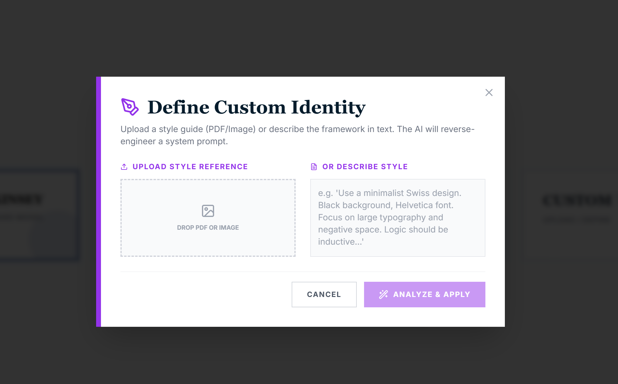 自定义风格模态框